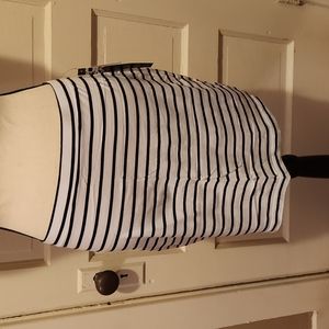 French Connection Large Striped Bodycon Skirt